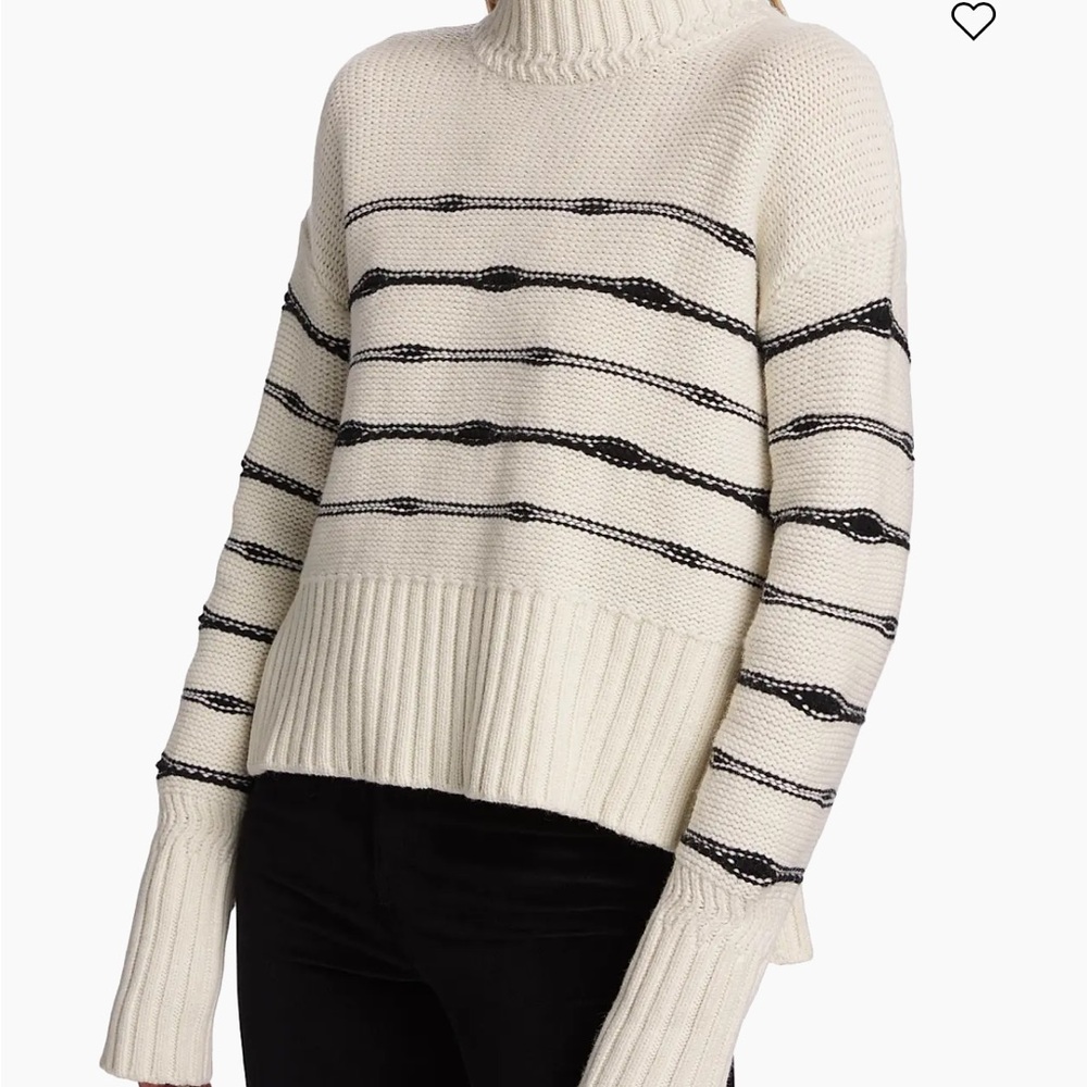 Veronica Beard Viori Wool-Blend Striped Sweater - Picture 7 of 10